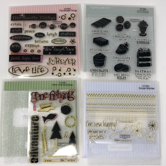 Close To My Heart Other - CTMH stamp bundle of 4 My Acrylix sets